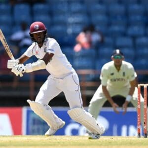 3rd Test match between the West Indies and England at National Cricket Stadium on March 27, 2022