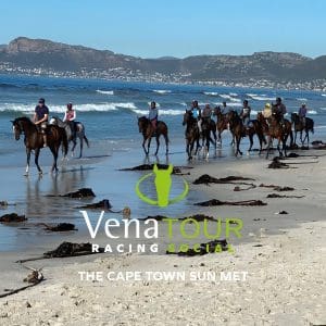 Venatour Racing Social advert promoting their Cape Town Sun Met Tour to South Africa.